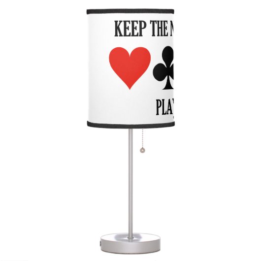 Keep The Neurons Firing Play Bridge Advice Humor Table Lamp (Left)