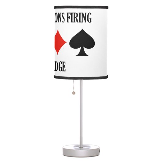 Keep The Neurons Firing Play Bridge Advice Humor Table Lamp (Right)