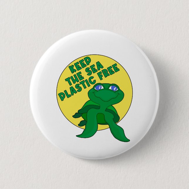 Keep The Sea Plastic Free Button (Front)