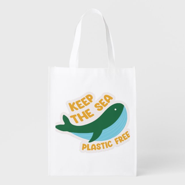 Keep the sea plastic free grocery bag (Front)