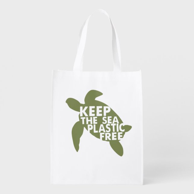 Keep the sea plastic free grocery bag (Back)
