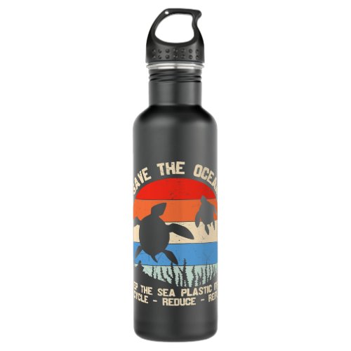 Keep The Sea Plastic Free Recycle Save The Ocean S Stainless Steel Water Bottle