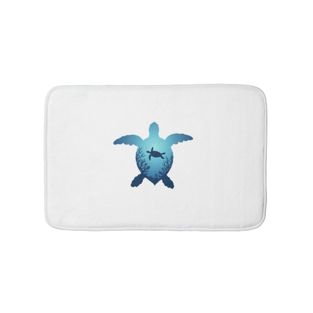 Keep The Sea Plastic Free Save The Sea Turtles T-S Bath Mat (Front)
