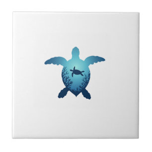 Keep The Sea Plastic Free Save The Sea Turtles T-S Ceramic Tile