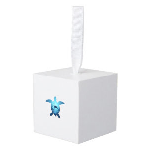 Keep The Sea Plastic Free Save The Sea Turtles T-S Cube Ornament