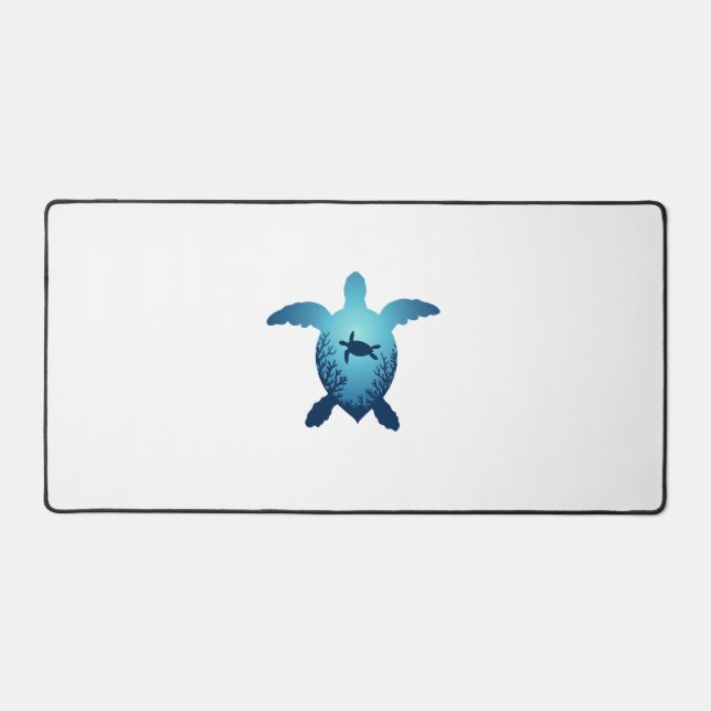 Keep The Sea Plastic Free Save The Sea Turtles T-S Desk Mat (Front)