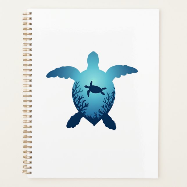 Keep The Sea Plastic Free Save The Sea Turtles T-S Planner (Front)