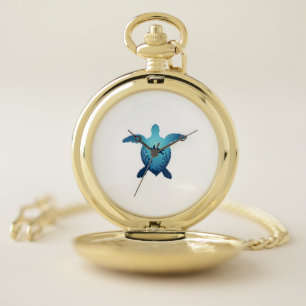 Keep The Sea Plastic Free Save The Sea Turtles T-S Pocket Watch