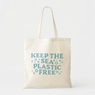 Keep the sea plastic free tote bag