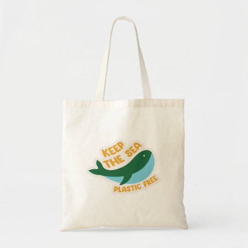 Keep the sea plastic free tote bag