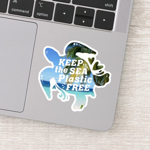 Keep the Sea Plastic Free Turtle Sticker