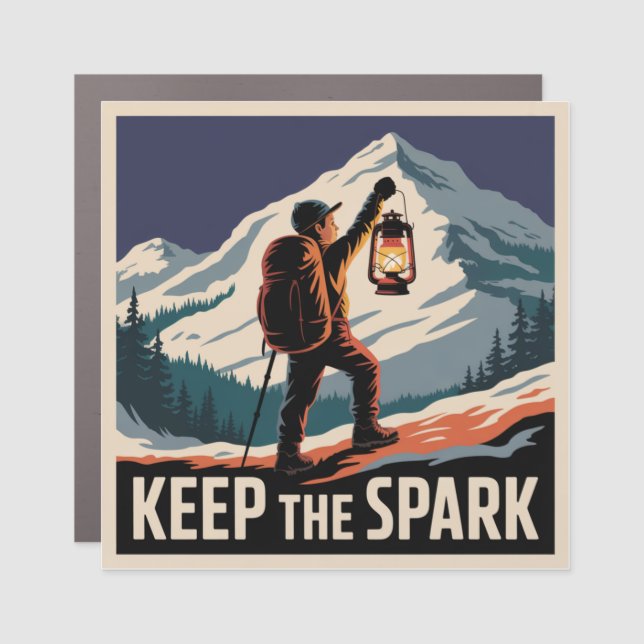 Keep The Spark Car Magnet (Front)