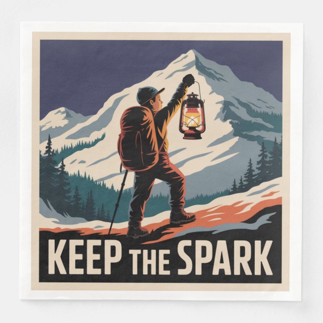 Keep The Spark Paper Dinner Napkins (Front)