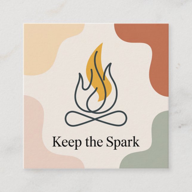 Keep The Spark Square Business Card (Front)