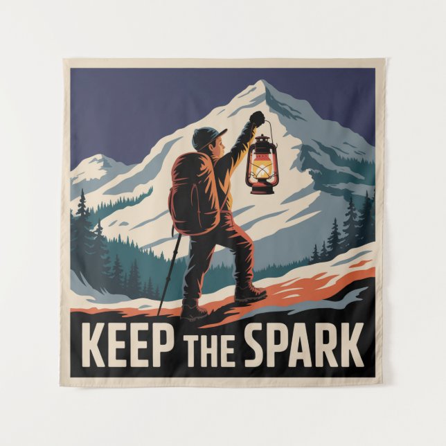 Keep The Spark Tapestry (Front)