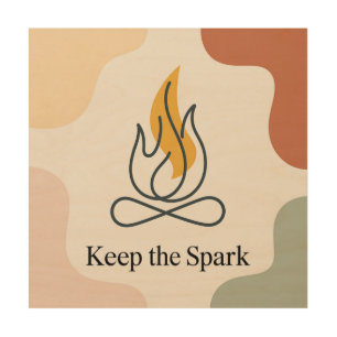 Keep The Spark Wood Wall Art