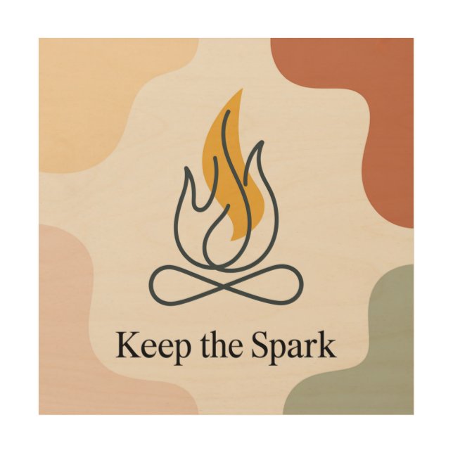 Keep The Spark Wood Wall Art (Front)