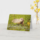 Keep the Spirit of Groundhog Day greeting card (Yellow Flower)