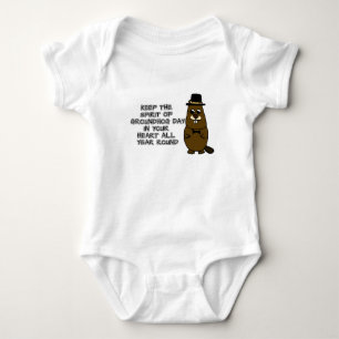 Keep the Spirit of Groundhog Day in your heart Baby Bodysuit