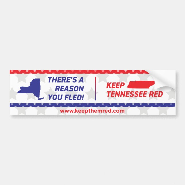 Keep Them Red - Bumper Sticker CA to AZ (Front)