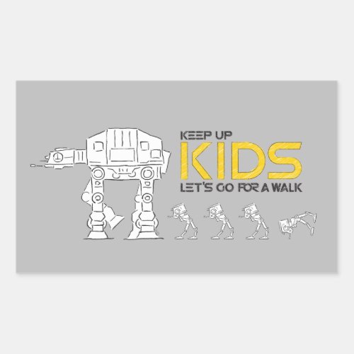 Keep Up Kids Lets Go For A Walk Rectangular Sticker