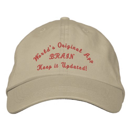 Keep updated _  embroidered baseball cap