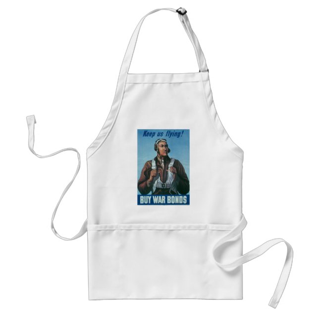 Keep Us Flying ~ Tuskeege Airman Adult Apron (Front)