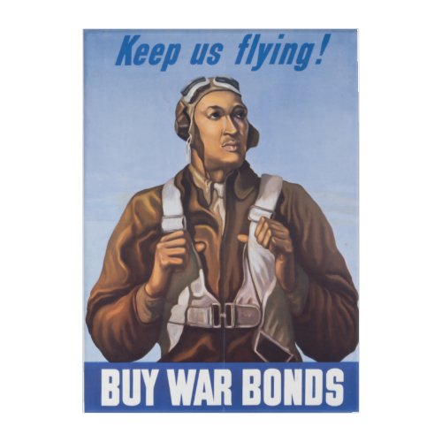 Keep Us Flying Vintage African_American WW2 Pilot Acrylic Print