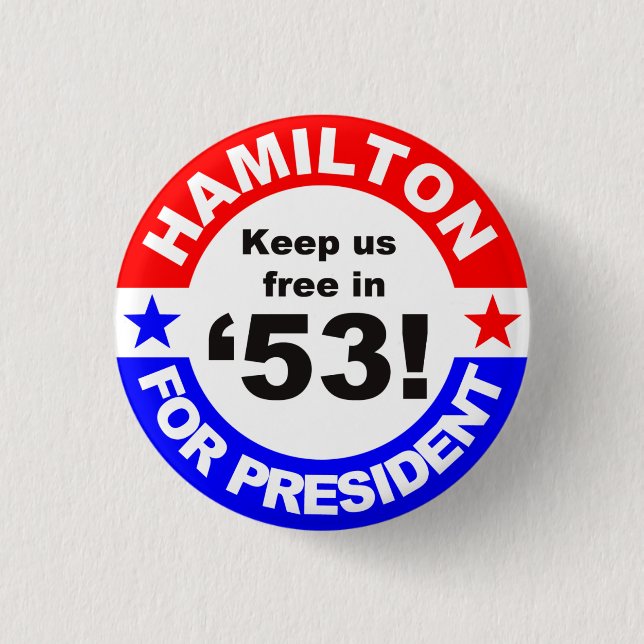 Keep us free in 2053 pinback button (Front)