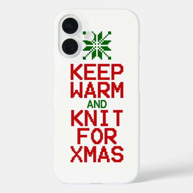 Keep Warm and Knit for Xmas Case-Mate iPhone Case (Back)