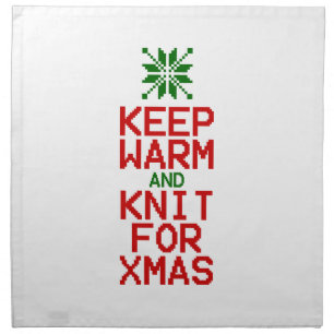 Keep Warm and Knit for Xmas Cloth Napkin
