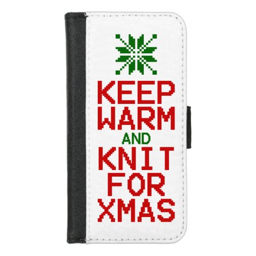 Keep Warm and Knit for Xmas iPhone 87 Wallet Case