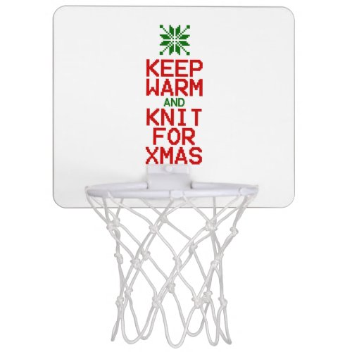 Keep Warm and Knit for Xmas Mini Basketball Hoop