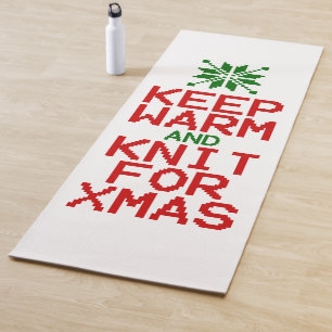 Keep Warm and Knit for Xmas Yoga Mat