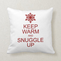 Keep warm and snuggle up holiday pillow