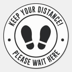 Keep Your Distance Classic Round Sticker