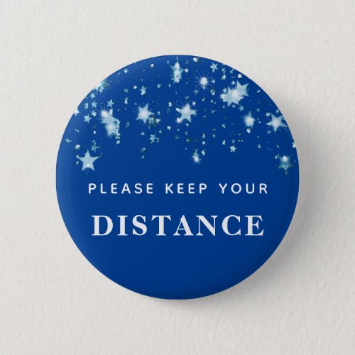 Keep your distance covid_19 shiny stars blue button