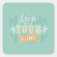 Keep your distance stickers