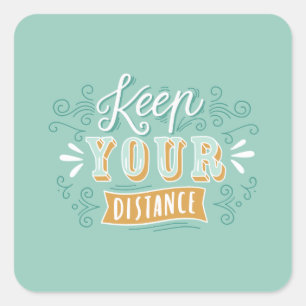 Keep your distance stickers