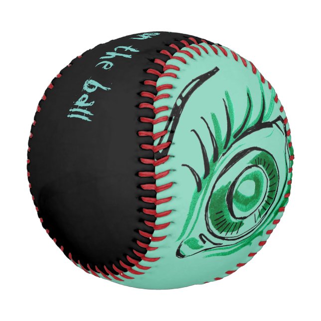 Keep Your Eye On The Ball Baseball Creepy Cute (Angled)