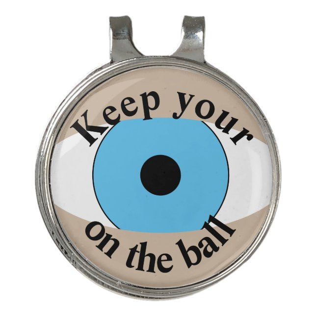 Keep Your Eye On The Ball Humor Image Golf Hat Cli Clip (Front)