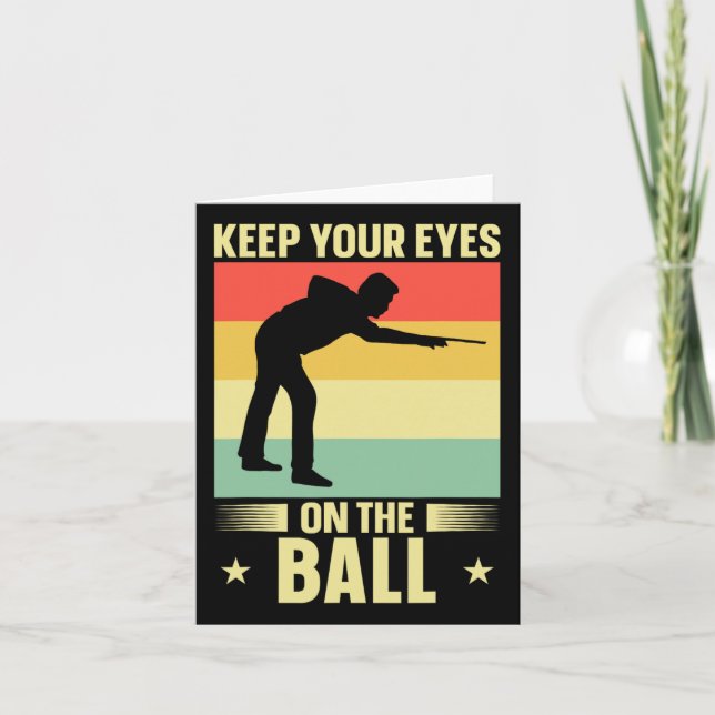 Keep Your Eyes On The Ll Retro Cue Player  Card (Front)