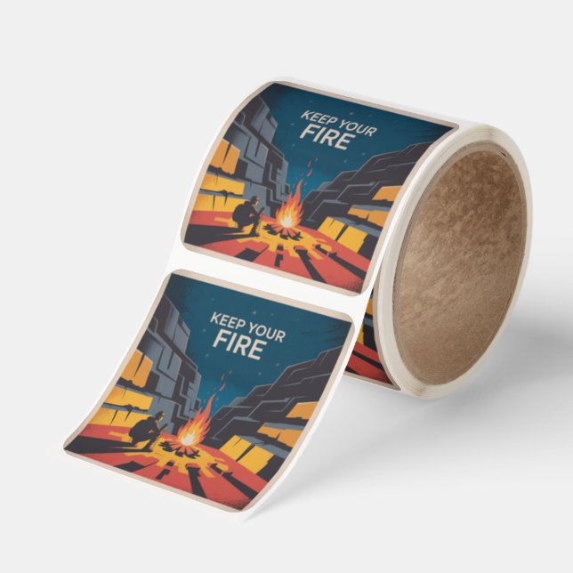 Keep Your Fire Square Sticker (Roll)