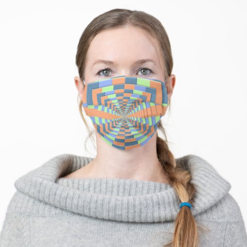KEEP YOUR FOCUS AND PERSPECTIVE BLUE ORANGE ADULT CLOTH FACE MASK