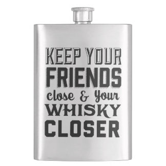 Keep Your Friends Close Hip Flask