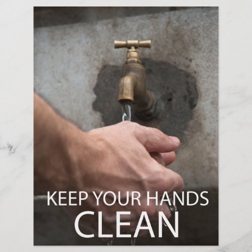 Keep your hands clean flyer