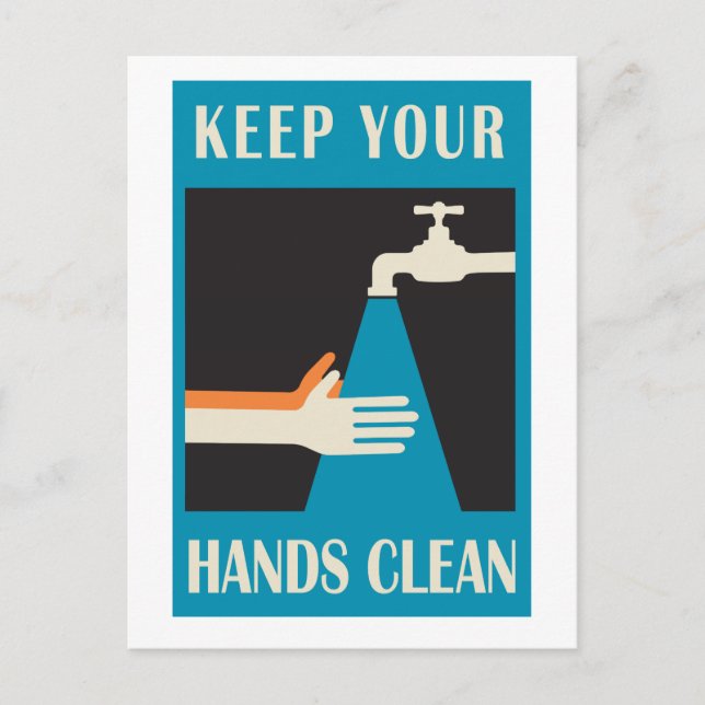 keep your hands clean postcard (Front)