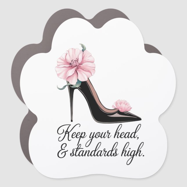Keep your head and standards high Coco Chanel  Car Magnet (Front)