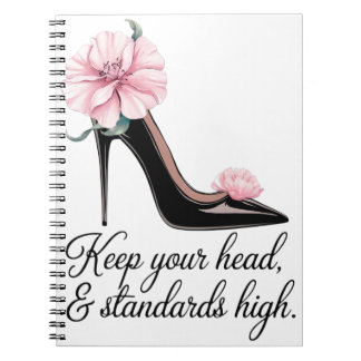 Keep your head and standards high Coco Chanel Notebook