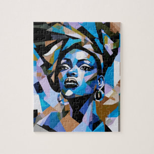 Keep Your Head Up African American Woman Black Art Jigsaw Puzzle